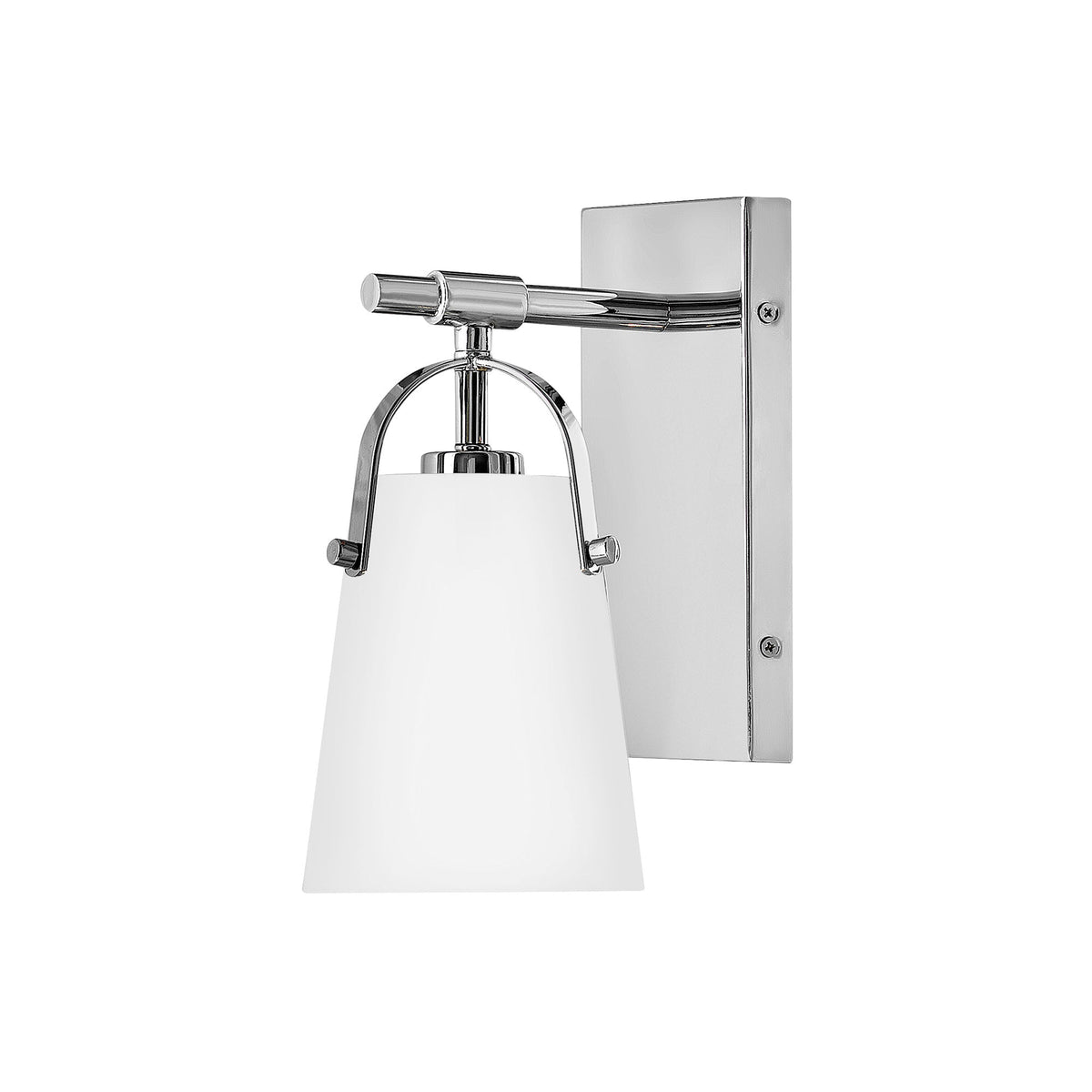 Foster Bath Wall Light in Chrome (Etched Opal Glass).