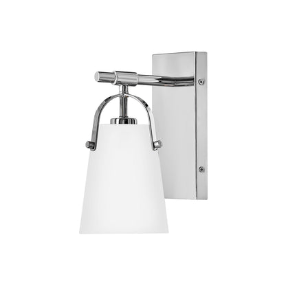 Foster Bath Wall Light in Chrome (Etched Opal Glass).