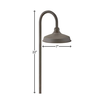 Foundry Outdoor Path Light - line drawing.