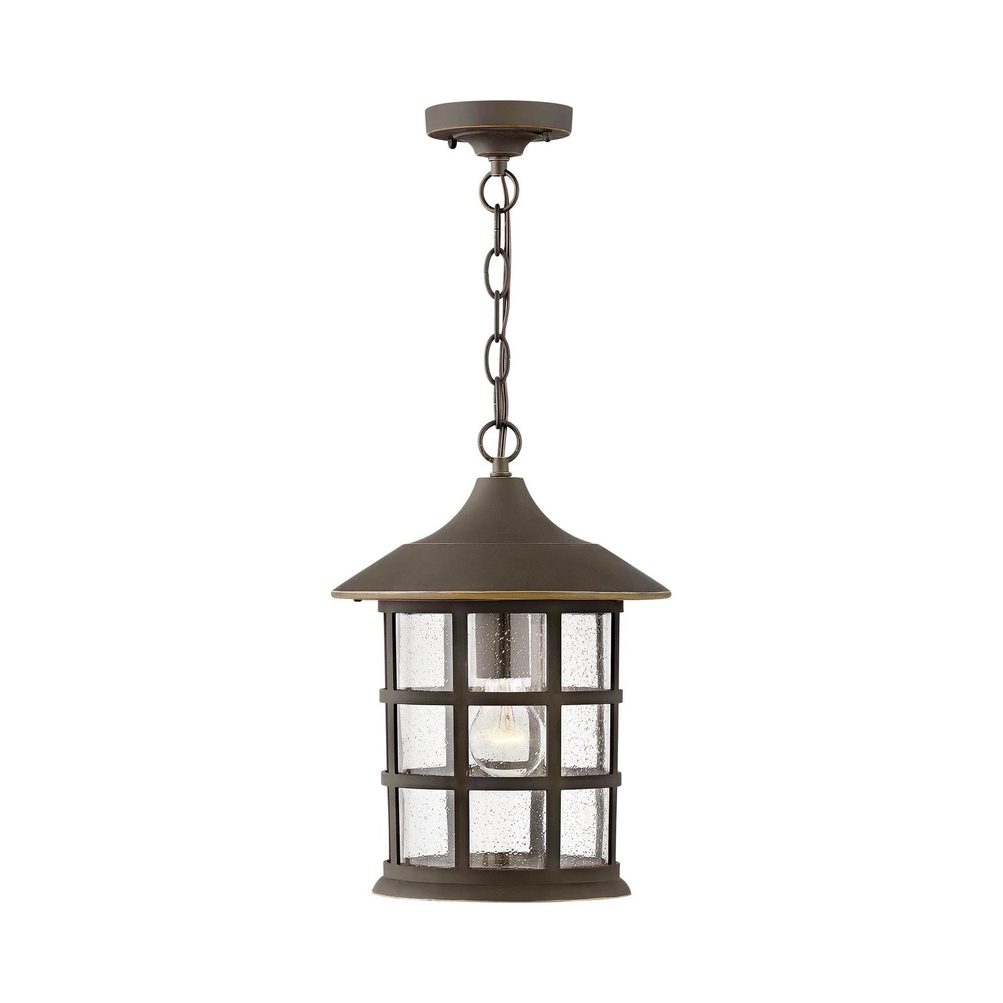 Freeport Coastal Outdoor Pendant Light in Oil Rubbed Bronze.
