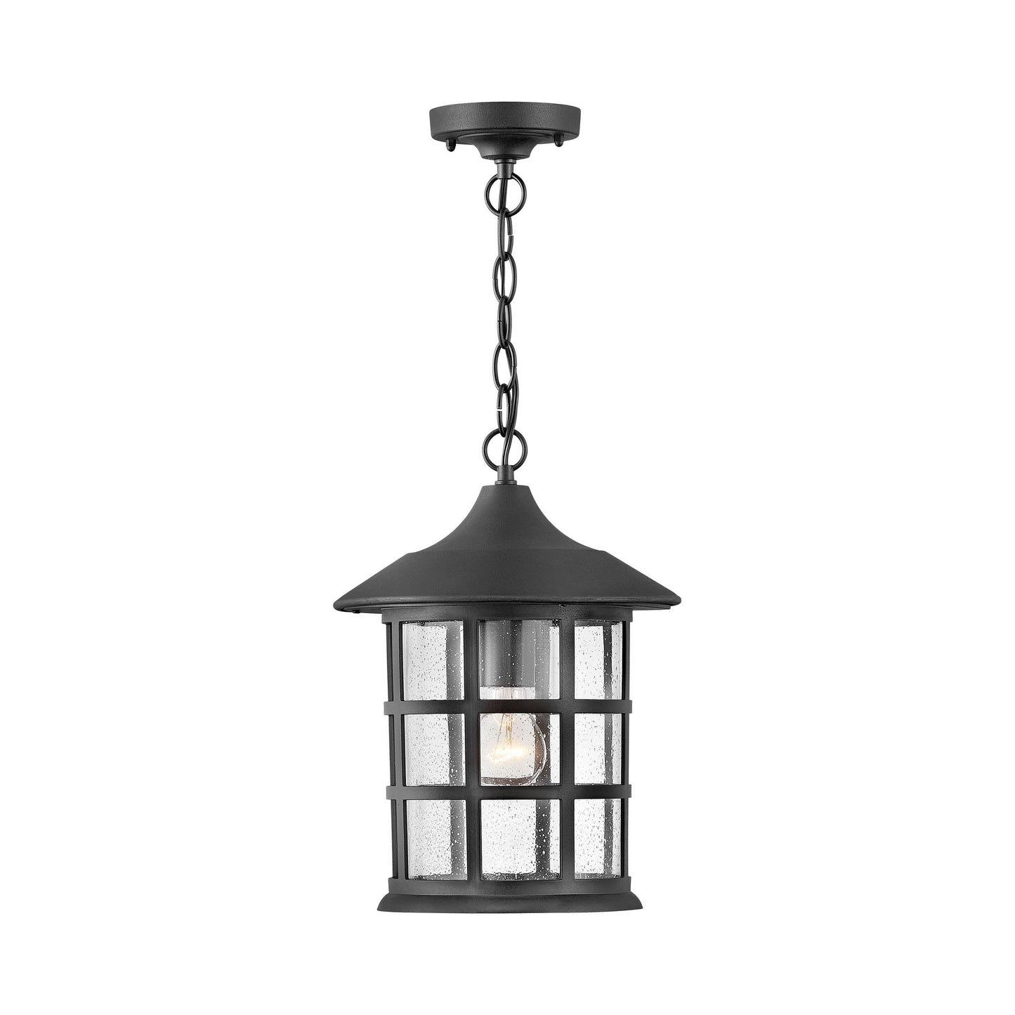 Freeport Coastal Outdoor Pendant Light in Textured Black.