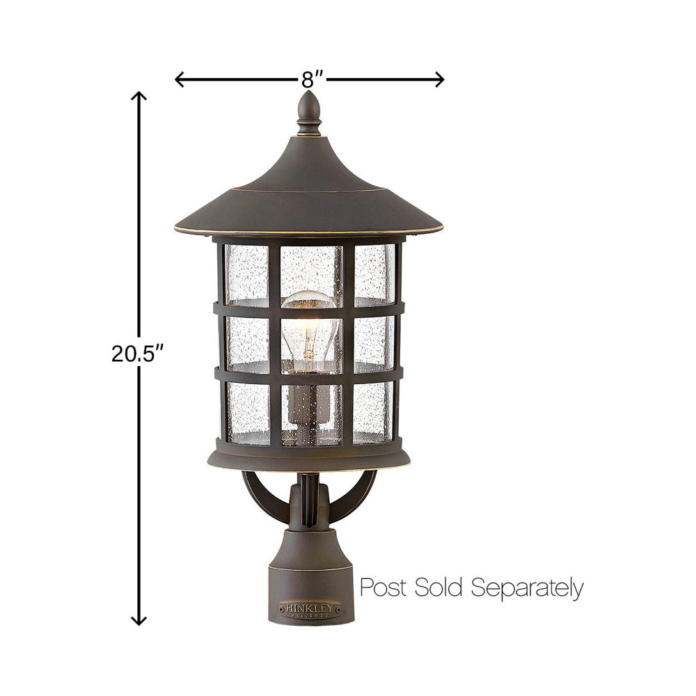 Freeport Coastal Outdoor Post Light - line drawing.