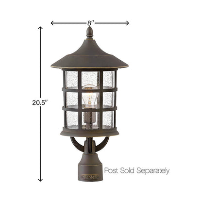 Freeport Coastal Outdoor Post Light - line drawing.