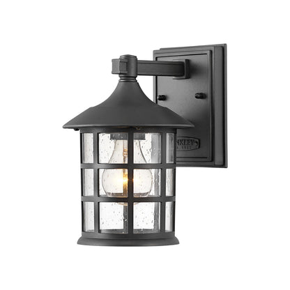 Freeport Coastal Outdoor Wall Light in Textured Black (9.25-Inch).