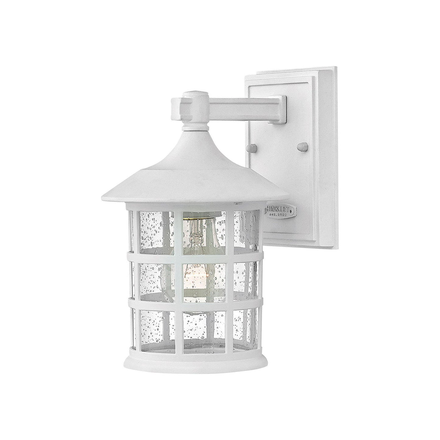 Freeport Coastal Outdoor Wall Light in Textured White (9.25-Inch).