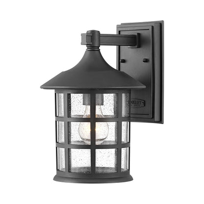 Freeport Coastal Outdoor Wall Light in Textured Black (12.25-Inch).