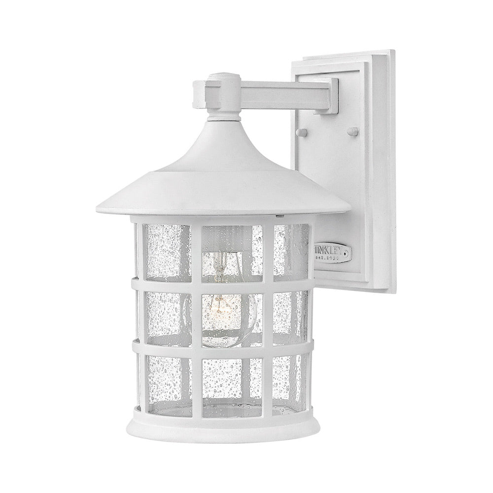 Freeport Coastal Outdoor Wall Light in Textured White (12.25-Inch).