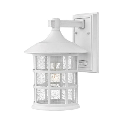 Freeport Coastal Outdoor Wall Light in Textured White (12.25-Inch).