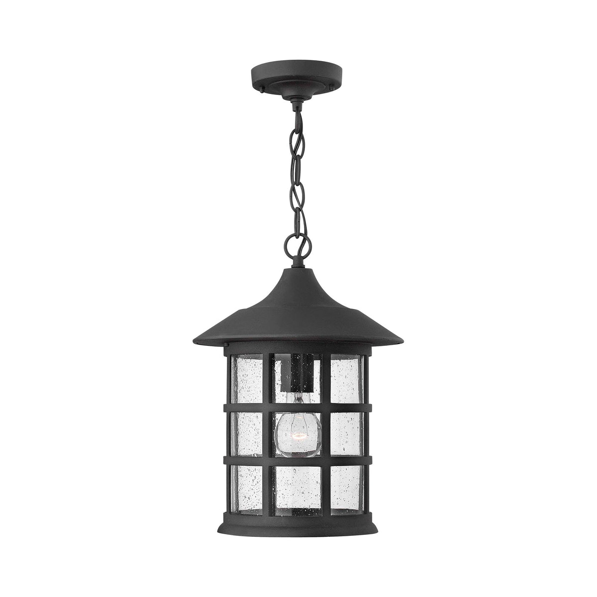 Freeport Outdoor Pendant Light in Black.