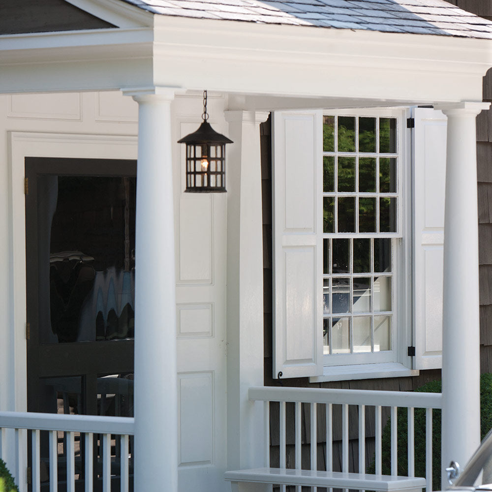 Freeport Outdoor Pendant Light in Outside Area.
