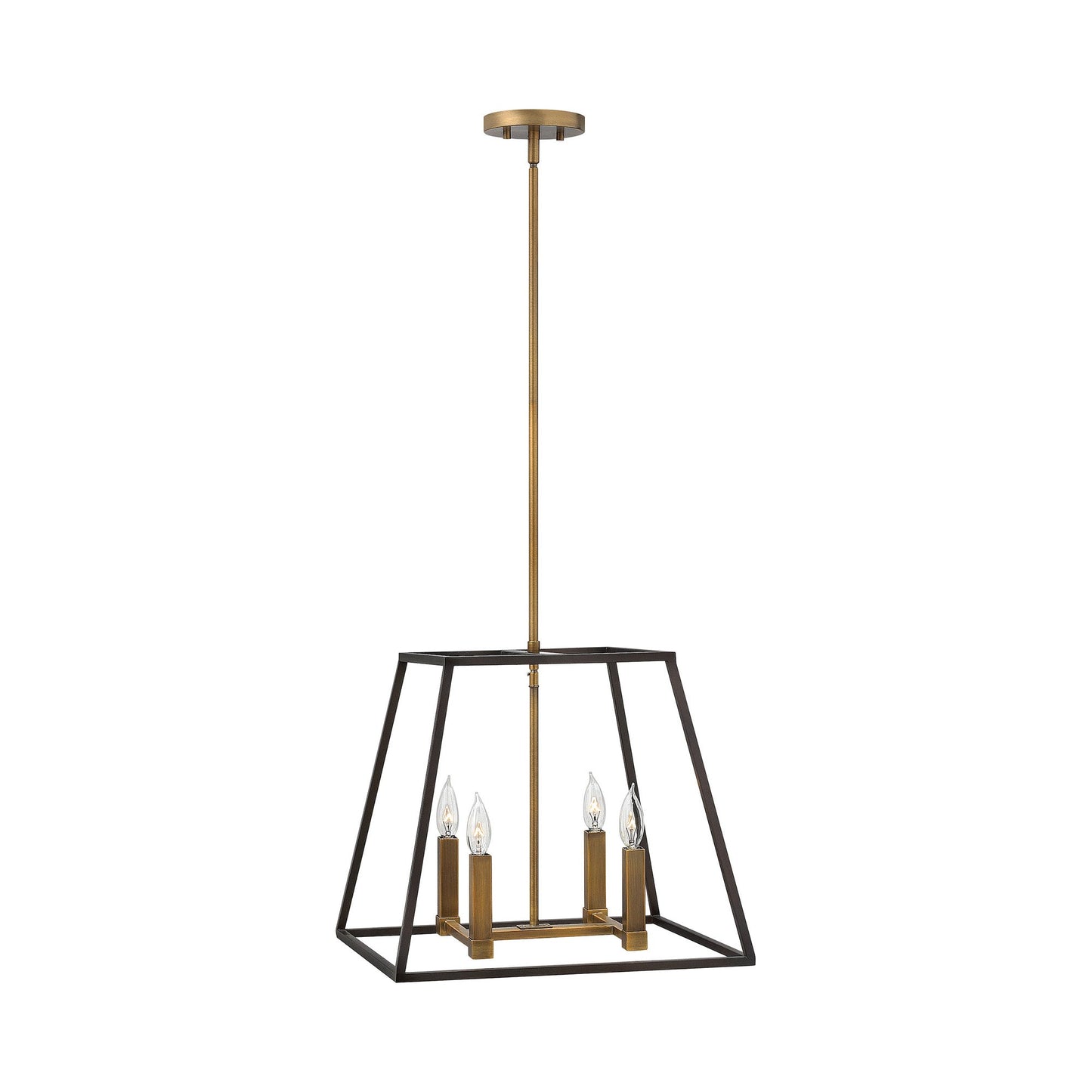 Fulton Pendant Light in Bronze/Heirloom Brass (16.25-Inch).