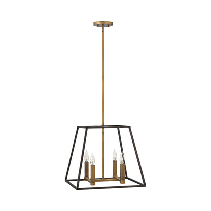 Fulton Pendant Light in Bronze/Heirloom Brass (16.25-Inch).