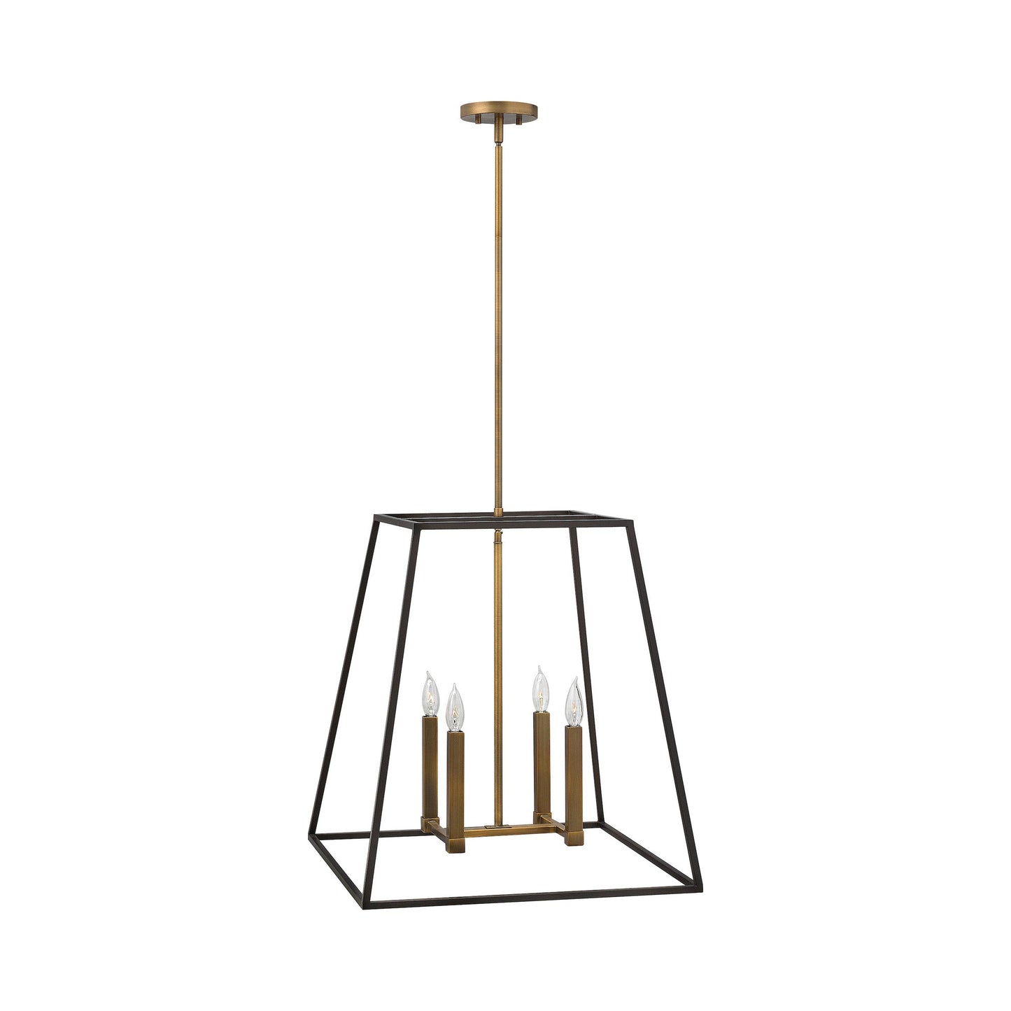 Fulton Pendant Light in Bronze/Heirloom Brass (24.5-Inch).