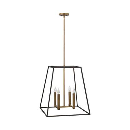 Fulton Pendant Light in Bronze/Heirloom Brass (24.5-Inch).