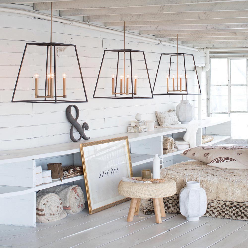 Fulton Pendant Light in bedroom.