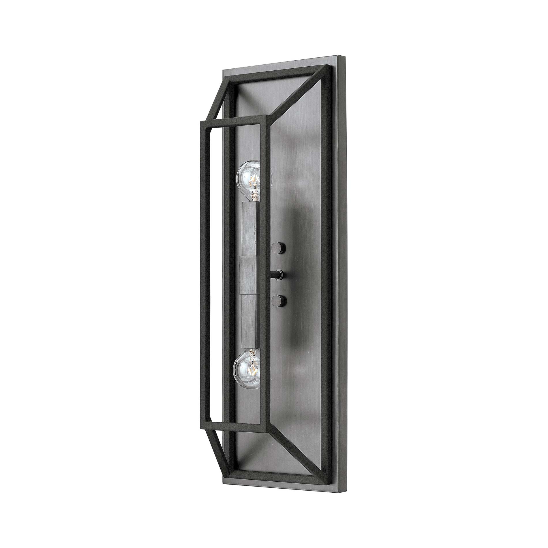 Fulton Wall Light in Aged Zinc/Antique Nickel.