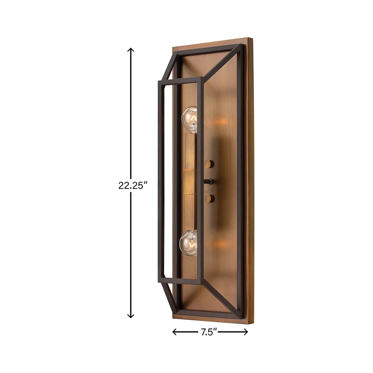 Fulton Wall Light - line drawing.