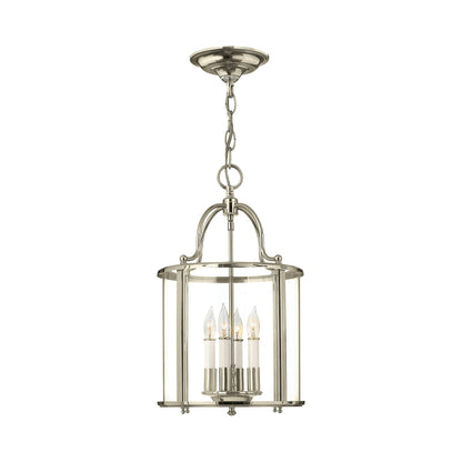 Gentry Pendant Light in Polished Nickel (4-Light).