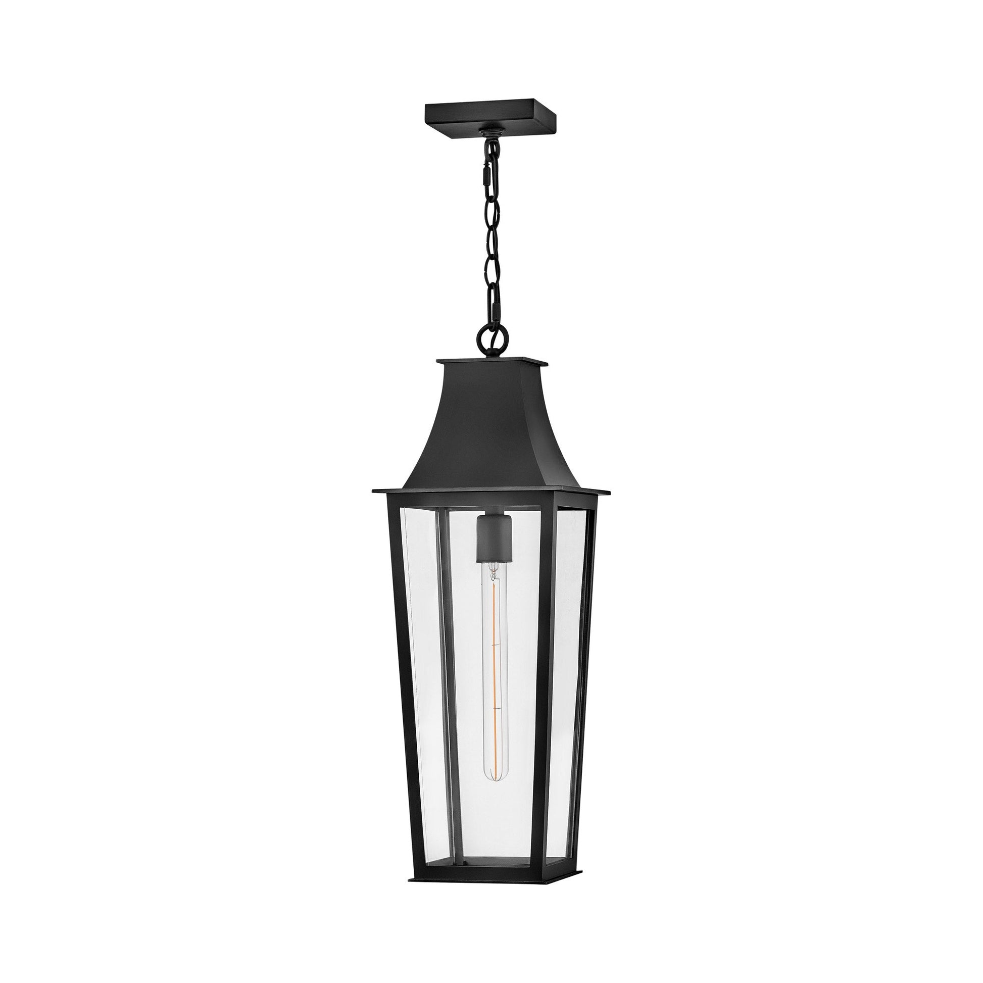 Georgetown Outdoor Pendant Light in Black.
