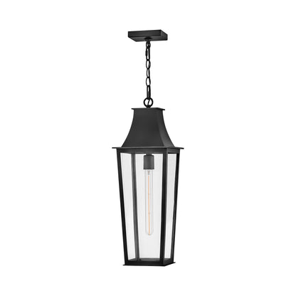 Georgetown Outdoor Pendant Light in Black.