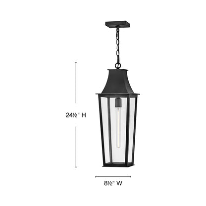 Georgetown Outdoor Pendant Light - line drawing.