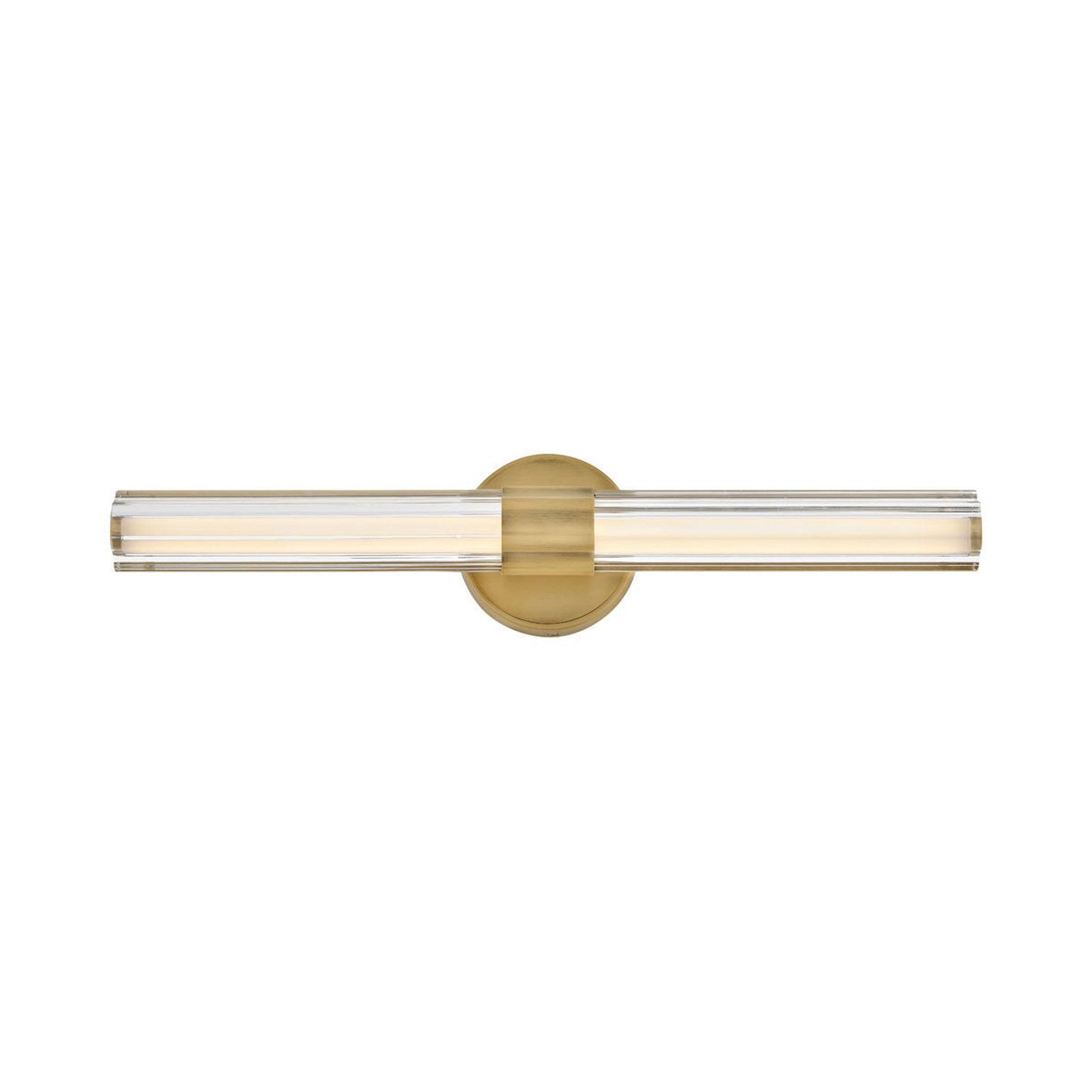 Georgette LED Bath Vanity Light in Lacquered Brass.