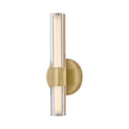 Georgette LED Wall Light in Lacquered Brass.