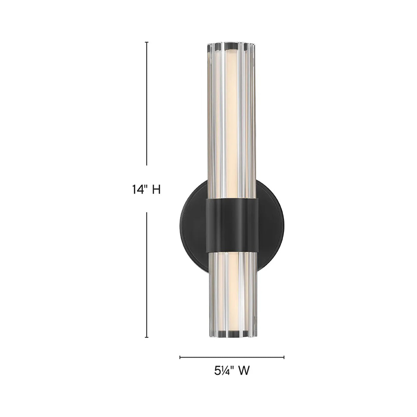 Georgette LED Wall Light - line drawing.