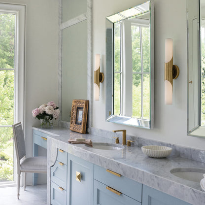 Grace LED Bath Vanity Light in bathroom.