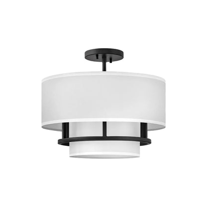 Graham Flush Mount Ceiling Light in Black(16-Inch).