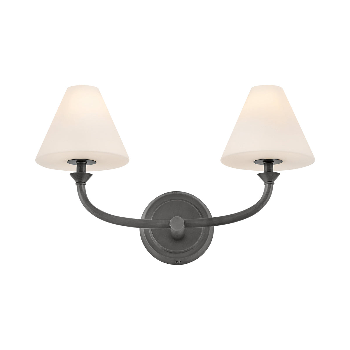 Greta Bath Vanity Light in Blackened Brass (2-Light).