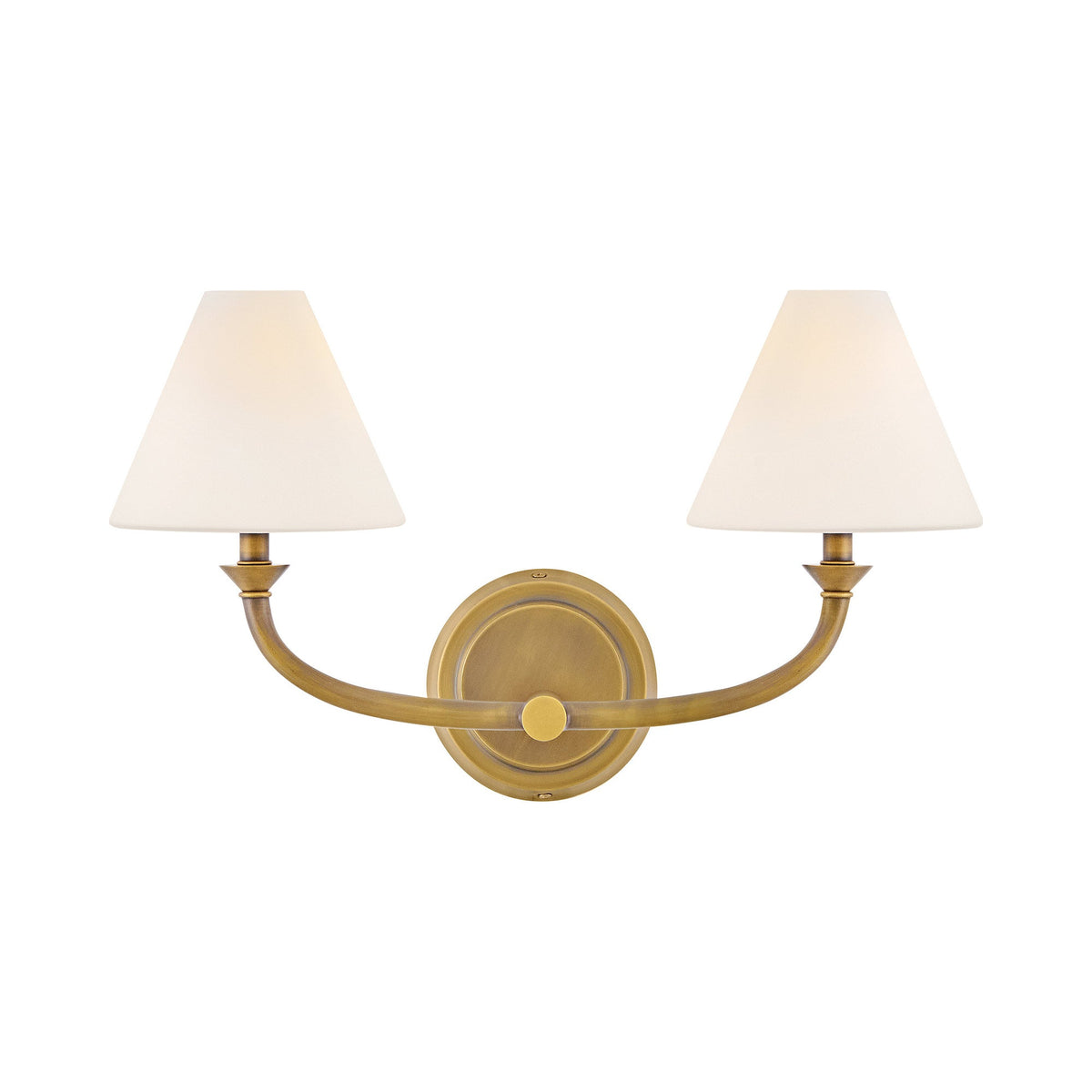Greta Bath Vanity Light in Heritage Brass (2-Light).