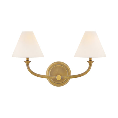 Greta Bath Vanity Light in Heritage Brass (2-Light).