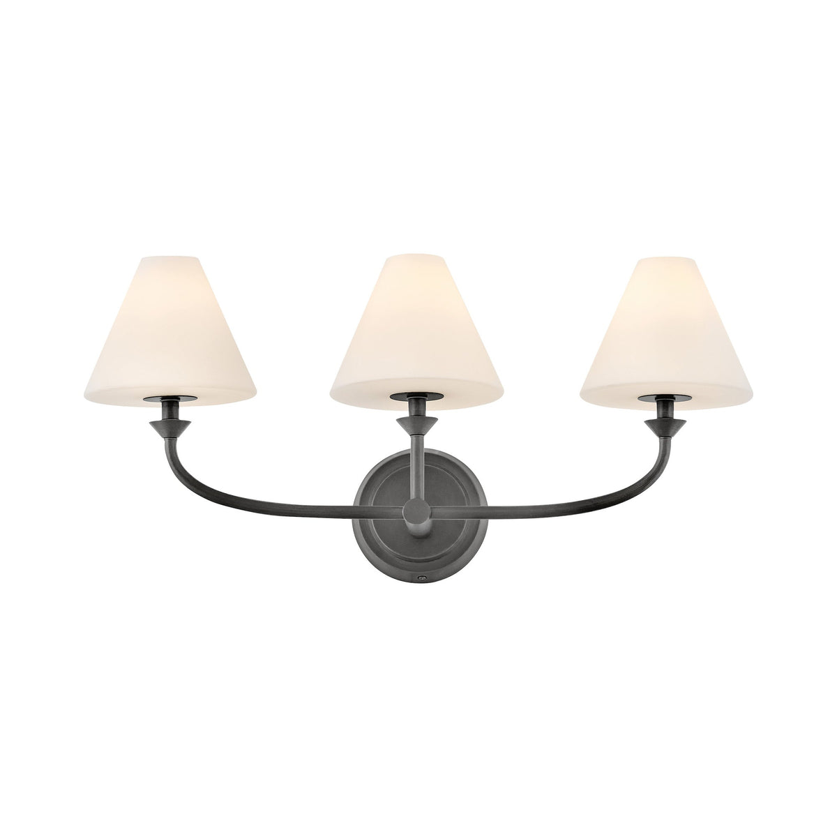 Greta Bath Vanity Light in Blackened Brass (3-Light).