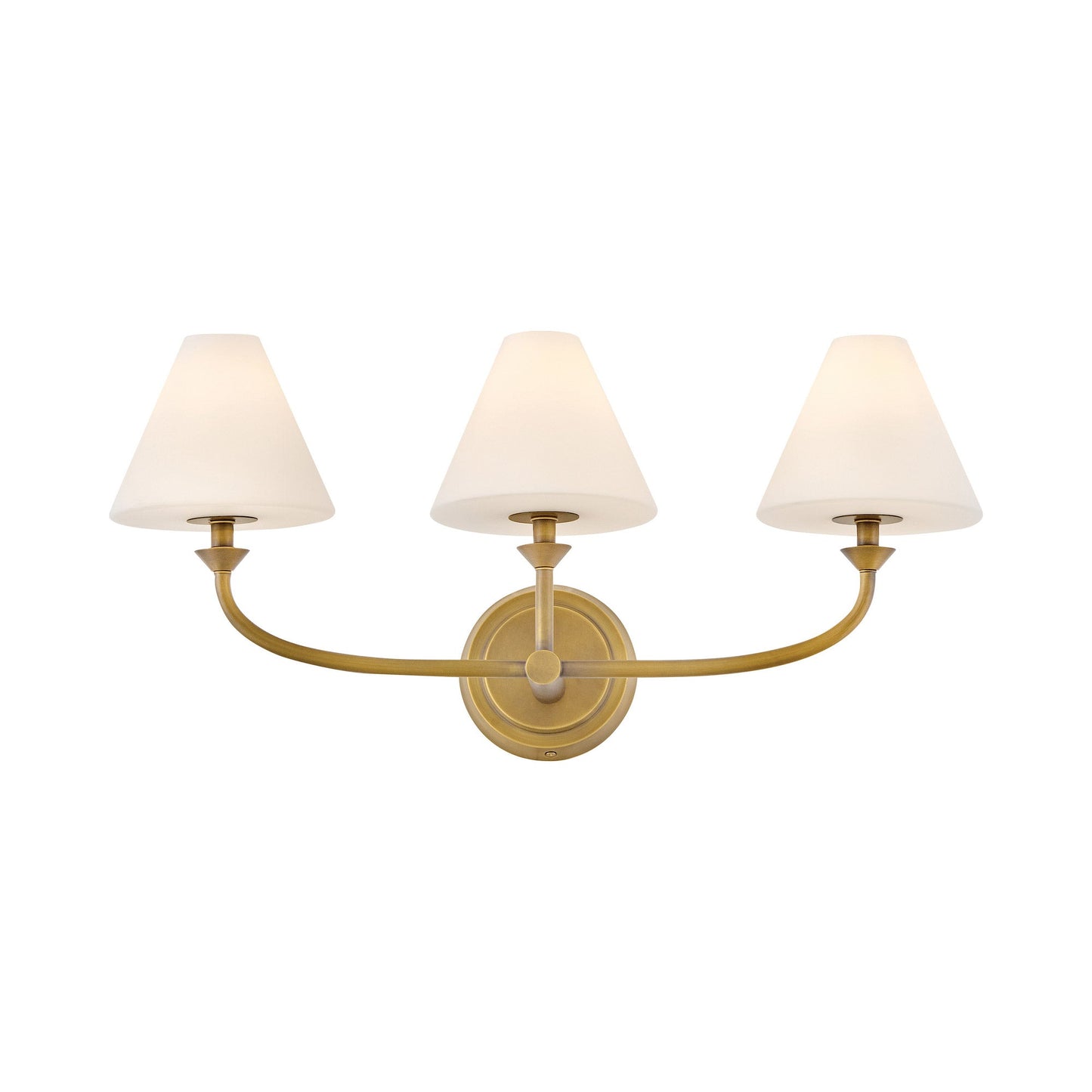 Greta Bath Vanity Light in Heritage Brass (3-Light).