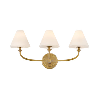 Greta Bath Vanity Light in Heritage Brass (3-Light).
