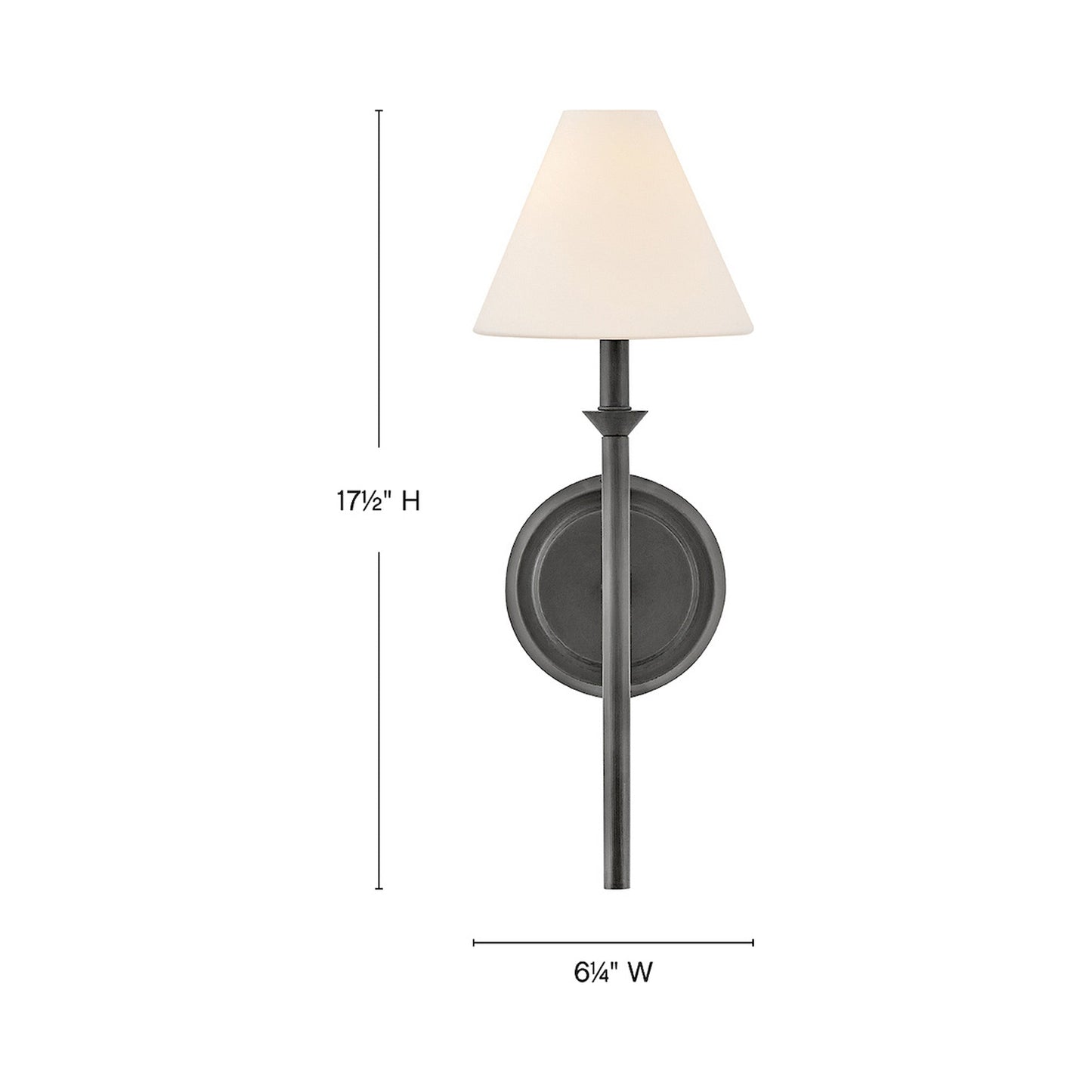 Greta Bath Wall Light - line drawing.