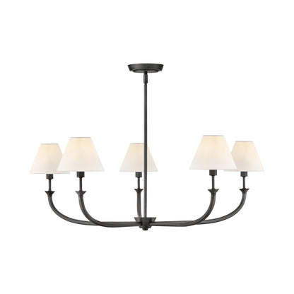 Greta Chandelier in Blackened Brass.