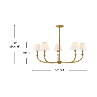 Greta Chandelier - line drawing.