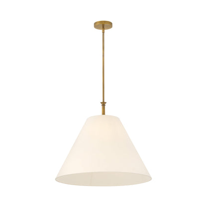 Greta Pendant Light in Heritage Brass.