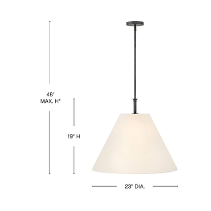 Greta Pendant Light - line drawing.