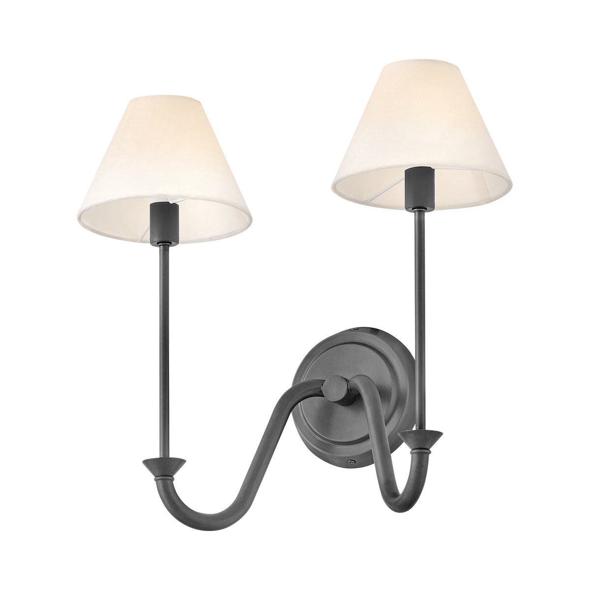 Greta Wall Light in Blackened Brass (2-Light).
