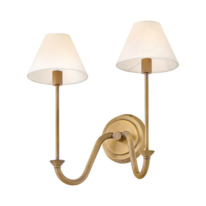 Greta Wall Light in Heritage Brass (2-Light).