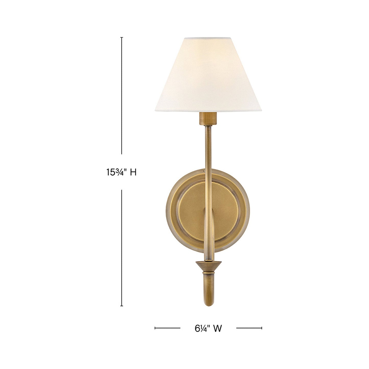 Greta Wall Light - line drawing.