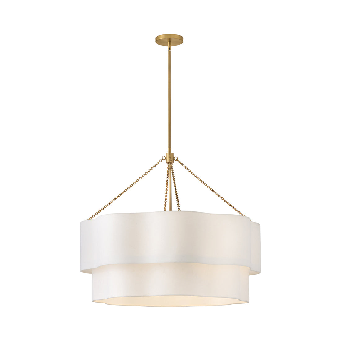 Gwen Chandelier in Lacquered Brass.