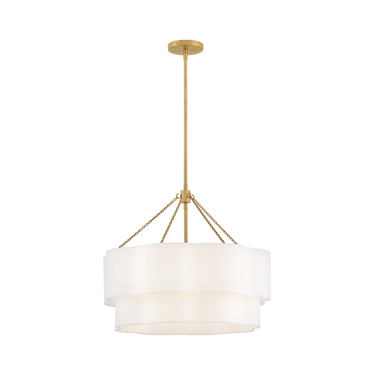 Gwen Chandelier in Lacquered Brass (24-Inch).