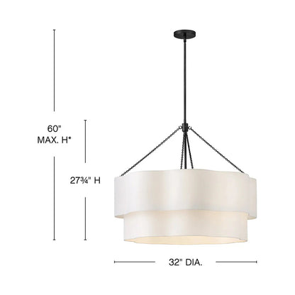 Gwen Chandelier - line drawing.