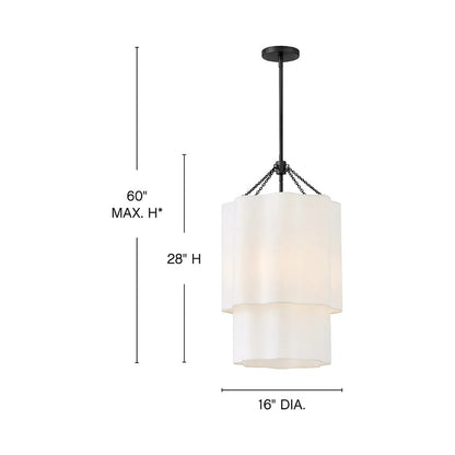Gwen Pendant Light - line drawing.