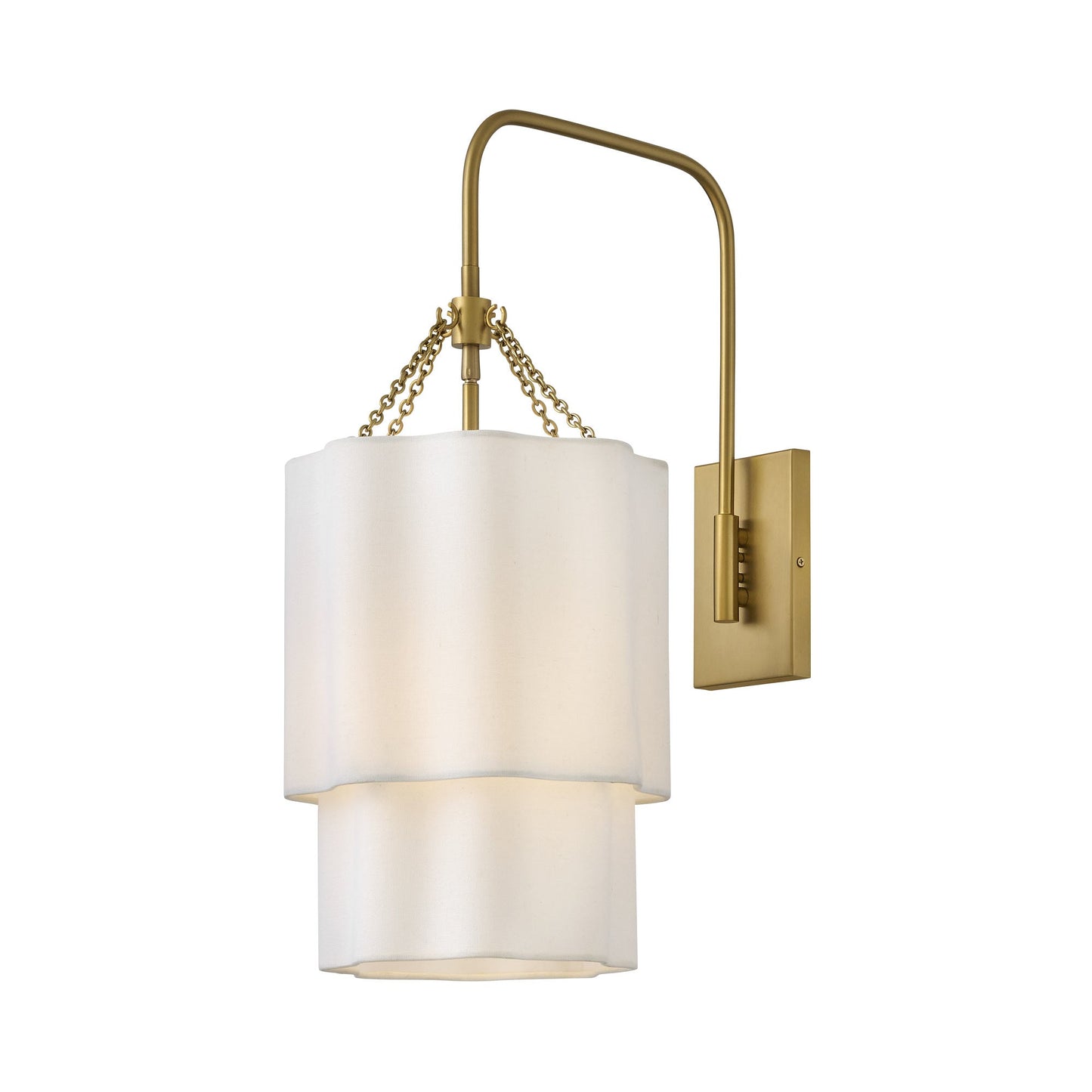 Gwen Wall Light in Lacquered Brass.