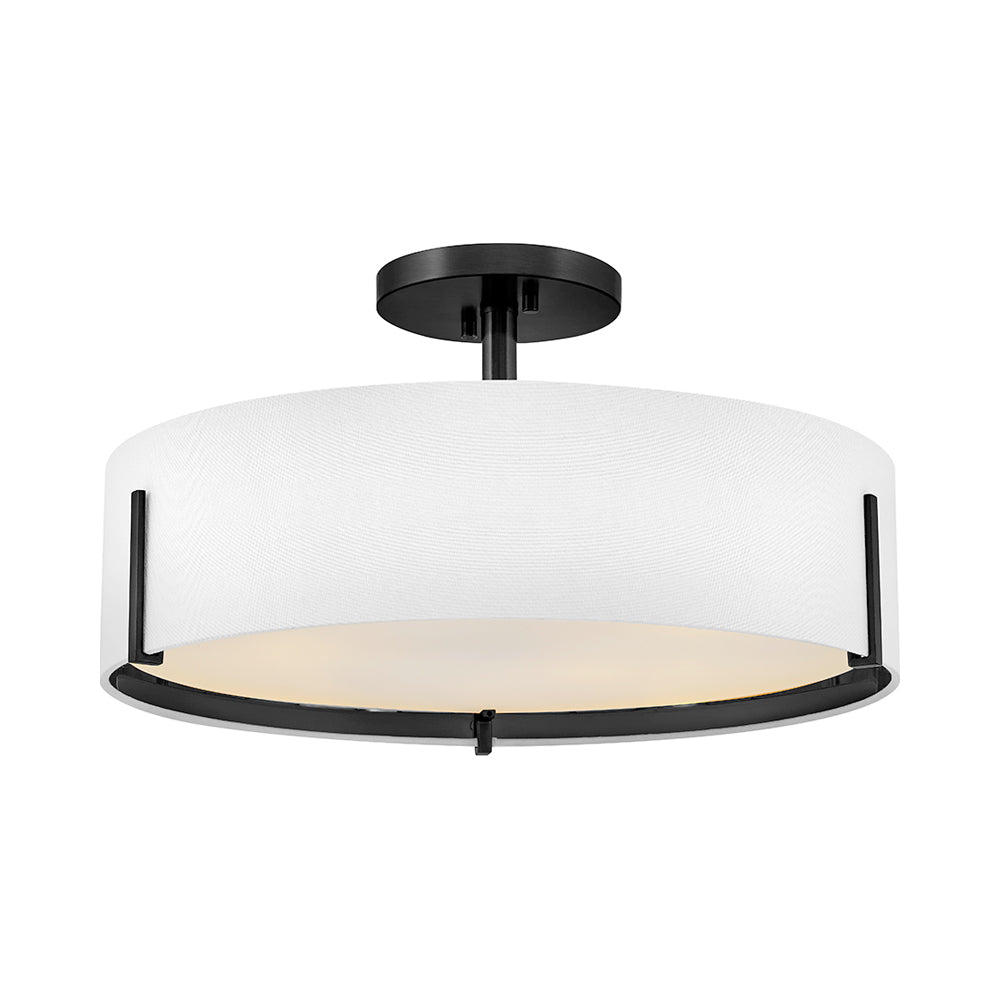 Halle Semi Flush Mount Ceiling Light in Black (4-Light).